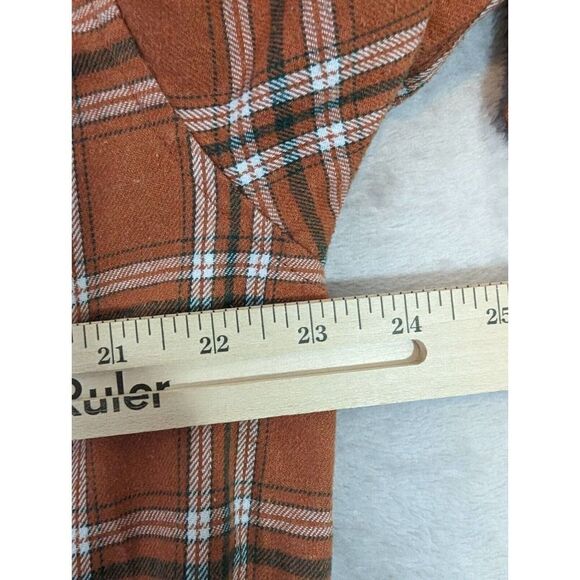 Mossy Oak Flannel Shirt Mens XL Orange Plaid Button Long Sleeve Outdoor Hunters - Picture 7 of 7